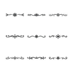 set of decorative elements