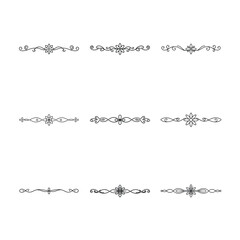 Obraz premium set of calligraphic design elements