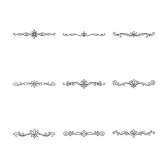 Obraz premium set of calligraphic design elements