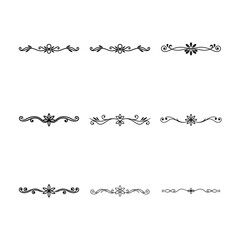 Obraz premium set of decorative borders