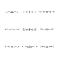 Obraz premium set of calligraphic design elements