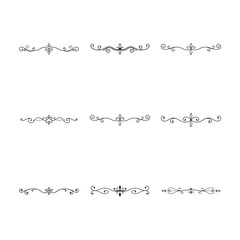 Obraz premium set of calligraphic design elements