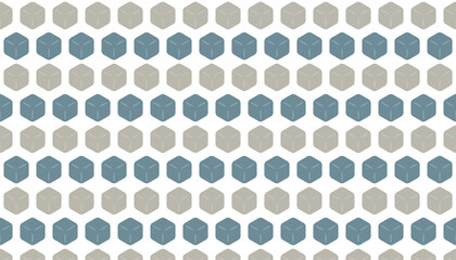Gray and blue cube pattern background, vector illustration with color swatch
