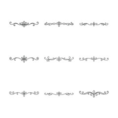 Obraz premium set of calligraphic design elements