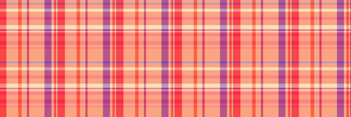 Vibrant coral and peach plaid pattern.  Perfect for textile design, website backgrounds, or fashion projects.  This seamless texture offers a cheerful, summery aesthetic.