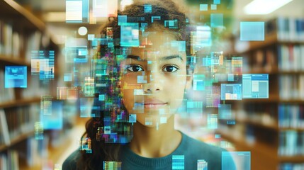 Focused students diligently work.