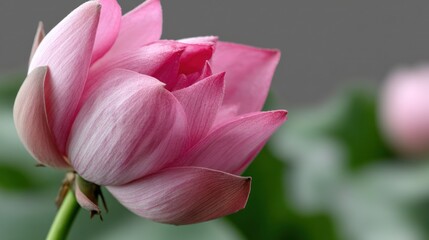 Pink lotus flower close-up
