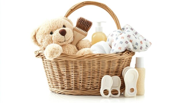 Baby care basket filled with essentials (2)
