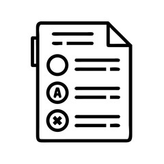 Exam Paper Icon Representing Test or Assessment Document