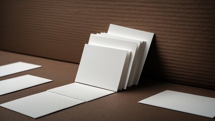 Corporate Stationery Branding Mock-up with customizable cardboard background