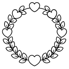 Valentine’s Door Wreath Outline