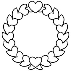 Valentine’s Door Wreath Outline