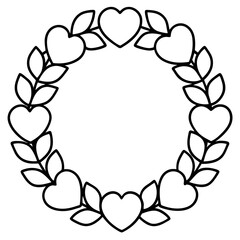 Valentine’s Door Wreath Outline
