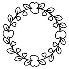 Valentine&rsquo;s Door Wreath Outline