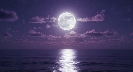 Moonlight Ocean: A Serene Nightscape
