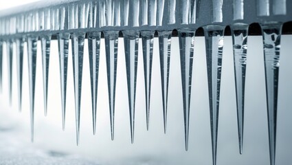Icicles against a backdrop