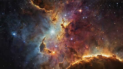 Fototapeta premium Space background with many stars