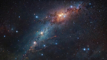 Space background with many stars