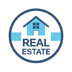 House in Circle Icon Representing Real Estate Services and Property Management
