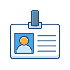 ID Badge Icon Representing Staff Identification and Employee Credentials