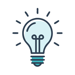 Light Bulb Icon Representing New Business Idea and Creative Innovation