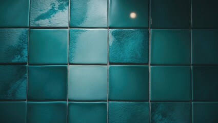Close-up of a square tile pattern with overhead lighting, featuring an abstract large rustic ceramic bathroom tile design for modern interior decor