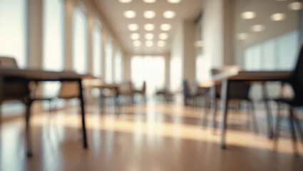 Office interior with blurred focus