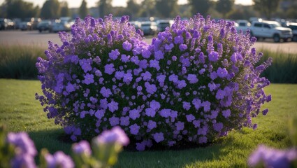 Obraz premium Purple Hibiscus syriacus flowering shrub