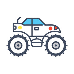 Naklejka premium Monster Truck Icon Representing Remote Controlled