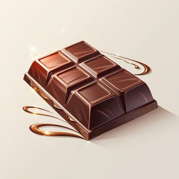 Vector art of a chocolate bar