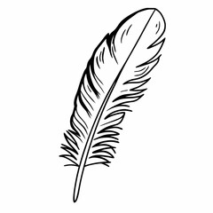 Fototapeta premium Floating Feather – Lightness and Creativity Symbol