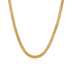 gold necklace on a white background