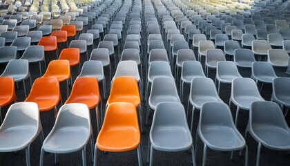 Fototapeta premium rows of chairs