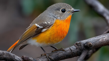 Fototapeta premium Small Colorful Bird Perched on Branch