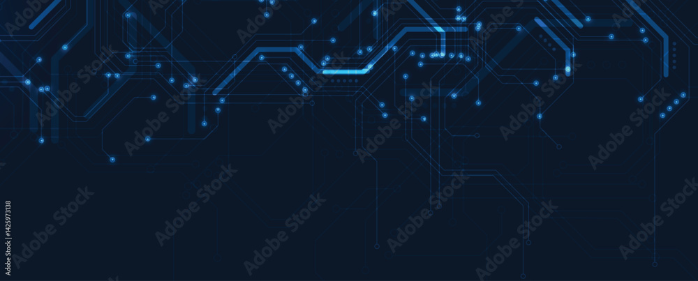 Poster Circuit abstract background for science and business presentation