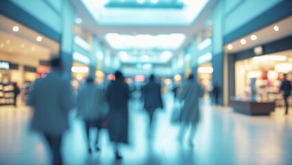 Abstract blurred shopping mall and retail store interior for background