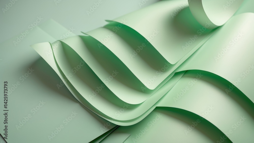 Poster elegant mint green paper background featuring a smooth matte surface with soft pastel tones for a tr