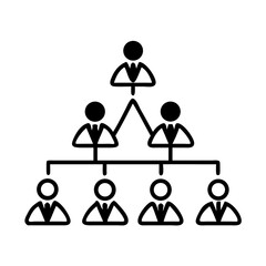 Pyramid Structure Icon Representing Organizational Hierarchy