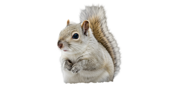 Adorable White Squirrel Image: High-Resolution Photo of a Cute Fluffy Squirrel transparent background - Powered by Adobe