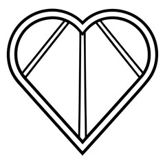 Vector Line Art Heart Traffic Sign
