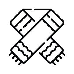 Have a look at this trendy line icon of xmas tree with a star on it