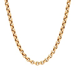 golden necklace isolated on white