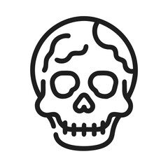 Fototapeta premium Skull Icon Representing Anatomy or Archaeology