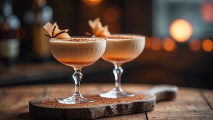 Obraz premium Creamy Alexander Cocktail with Chocolate and Brandy