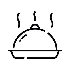 Festive bomb with a snowflake on it, linear icon