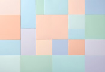 Abstract Pastel Geometric Background - Soft Color Block Wall in Minimalist Design