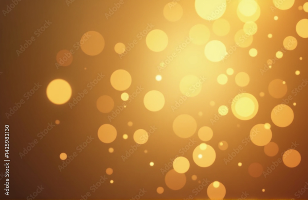 Poster A Vintage Gold Bokeh Light Creates An Abstract Transition Or Overlay Effect In Photography And Graphic Design Compositions.