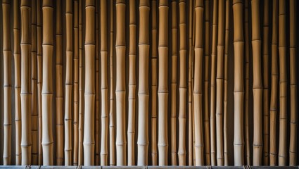 Fototapeta premium Bamboo wall construction