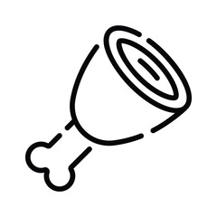 A well designed line style icon depicting wrapped swirl candle