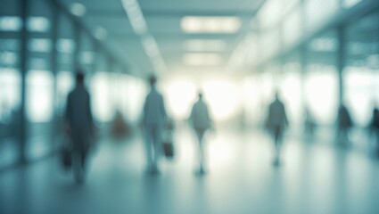 Abstract urban office background with light blur and modern design